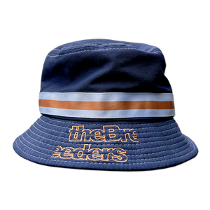 Navy Split Logo Hand Dyed Bucket Hat